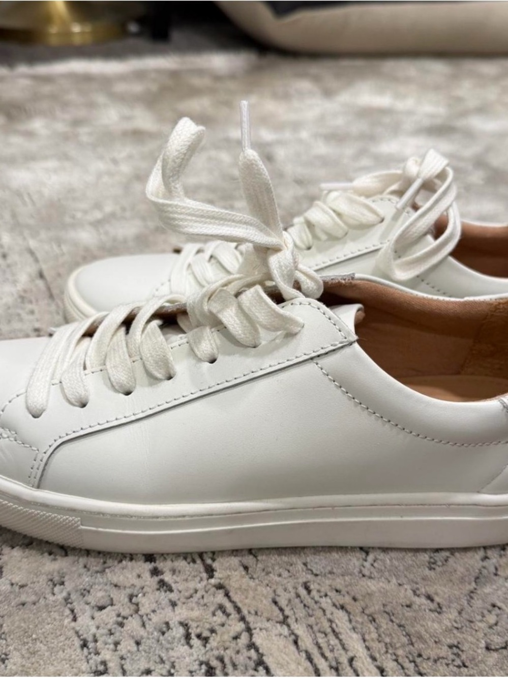 Quince White Leather Low-Top Sneakers